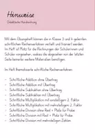 Vorschau - Arbeitsblätter - Mini-Heft Schriftliche Rechenverfahren - Seite 1