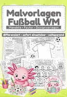 Vorschau - Arbeitsblätter - Fußball WM Ausmalbilder Mandala und kreative Designs - Deckblatt
