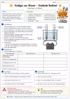 Vorschau - Arbeitsblätter - Arbeitsblatt - Schülerexperiment "Elektrolyse von Wasser" -Chemieunterricht (Sekundarstufe I) - Deckblatt