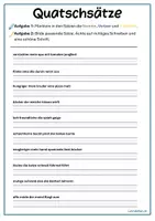 Vorschau - Arbeitsblätter - Quatschsätze – Satzbau mit Spass lernen! - Seite 1