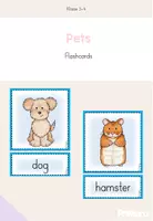 Vorschau - Poster - Picture + Word Cards / Flashcards "Pets" - Deckblatt