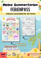 Vorschau - Mal- und Bastelvorlagen - Meine Sommerferien - Ferienpass zum Schuljahresende - Deckblatt