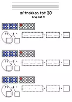 Voorbeeld - Wiskunde - aftrekken brug tot 20 - Voorblad