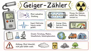 Vorschau - Arbeitsblätter - Arbeitsblätter zum Thema "Geiger-Zähler" + Lösung & MP3 + Mindmap + Infografik - Seite 1