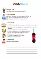 Vorschau - Arbeitsblätter - Sommerexperimente - Cola Mentos - Seite 1