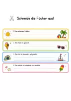 Vorschau - Mal- und Bastelvorlagen - Sommerferien: Mit den Moderationsfächern von den Sommerferien schreiben und erzählen. Klasse 1 bis 4. - Seite 2