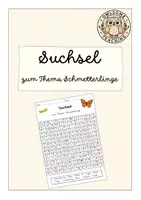 Vorschau - Arbeitsblätter - Freebie: Suchsel zum Thema Schmetterlinge - Deckblatt