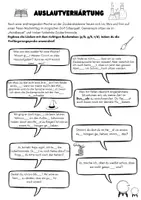 Vorschau - Arbeitsblätter - Auslautverhärtung und p/b, g/k, d/t unterschiden - Seite 1