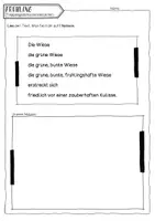 Vorschau - Arbeitsblätter - Treppengedicht Frühling - Deckblatt