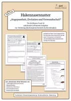 Vorschau - Arbeitsblätter - Hakennasennatter-Arbeitsblätter | Evolution | AFB I–III | Kl. 9/10 - Deckblatt