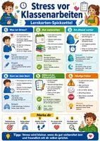 Vorschau - Poster - Stress vor Klassenarbeiten – Spickzettel | Schulalltag - Deckblatt