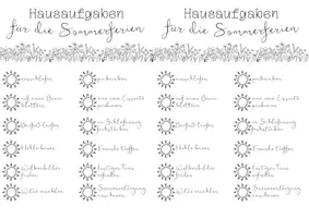Vorschau - Bildkarten - Lustige Sommerferien-Hausaufgaben – kostenloser Feriengruß - Seite 1