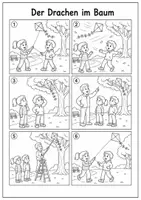 Vorschau - Fördermaterial/Inklusion - Bildergeschichte schreiben – Herbst | Deutsch Klasse 3/4 - Seite 1