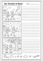 Vorschau - Fördermaterial/Inklusion - Bildergeschichte schreiben – Herbst | Deutsch Klasse 3/4 - Seite 2
