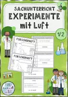 Vorschau - Arbeitsblätter - Experimente mit Luft Klasse 1/2 - Deckblatt