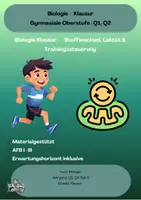 Vorschau - Test - Biologie Klausur Q1 - Stoffwechsel - Deckblatt