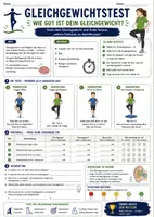 Vorschau - Arbeitsblätter - Gleichgewichtstest im Sportunterricht – Arbeitsblatt zur Koordination - Deckblatt