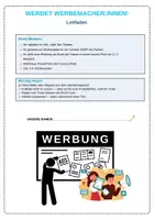 Vorschau - Unterrichtsreihen - Alternative Prüfungsleistung - Werbeplakat/Werbeanzeige erstellen + EWH - Seite 1