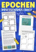 Vorschau - Arbeitsblätter - Einführung in die Epoche Impressionismus - Kunstgeschichte im Unterricht - Deckblatt