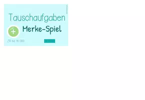 Vorschau - Spiele - Freiarbeit: Tauschaufgaben-Spiel (Addition: ZR bis 10.000) - Seite 1