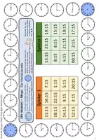 Vorschau - Arbeitsblätter - Uhr - Bingo - 12 Spiele - verschiedene Uhrzeiten - Seite 3