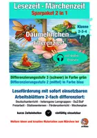 Vorschau - Stundenentwürfe - Däumelinchen Märchen differenziert: Sparpaket Kl. 2, 3, 4 - Deckblatt