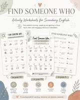 Vorschau - Arbeitsblätter - Find someone who: Speakig Activity - Erste Englisch Stunde - Kennenlernen - Icebreaker - Deckblatt