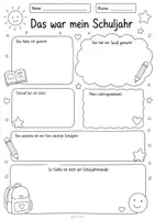 Vorschau - Arbeitsblätter - Schuljahresende - Ausmalbilder zur Reflexion - Seite 1