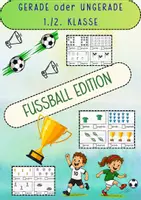 Vorschau - Arbeitsblätter - 🥅 Gerade & ungerade Zahlen | Fußballspaß 🥇 1. & 2. Klasse - Deckblatt