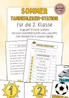 Vorschau - Stationenlernen - Sommer Lesestation Tandemlesen Klasse 1_20260517_200836_0000 - Deckblatt