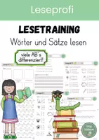 Vorschau - Arbeitsblätter - Leseprofi - Lesetraining - Lesen üben - Deckblatt