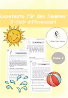 Vorschau - Arbeitsblätter - Differenzierte Leseblätter Sommer Klasse 2 - Deckblatt