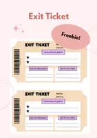 Vorschau - Arbeitsblätter - Universelles Exit Ticket - kostenloses Freebie - Deckblatt