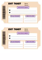 Vorschau - Arbeitsblätter - Universelles Exit Ticket - kostenloses Freebie - Seite 1