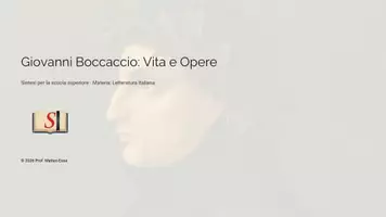 anteprima - Presentazioni / Lavagne - Giovanni Boccaccio: Vita, Opere e il Decameron - Pagina di copertina