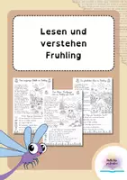 Vorschau - Arbeitsblätter - Lesen und verstehen - Fruhling - Deckblatt