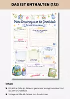 Vorschau - Arbeitsblätter - Rückblick Grundschulzeit | Vorlage Abschied Klasse 4 | Abschluss Grundschule - Seite 1