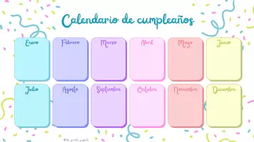 Vista previa - Decoración del aula - CALENDARIO DE CUMPLEAÑOS PARA EL AULA 🎂 - Portada
