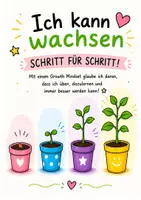 Vorschau - Bildkarten - Growth Mindset - Pflanzensymbole und Reflektionskarten. Ich wachse. Klasse 1-4 - Deckblatt