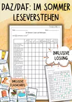 Vorschau - Arbeitsblätter - DaZ / DaF / Deutsch Grundschule - Im Sommer - Lesen und Ankreuzen - Deckblatt