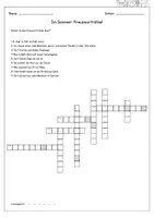 Vorschau - Arbeitsblätter - DaZ / DaF / Deutsch Grundschule - Im Sommer - Kreuzworträtsel - Seite 1