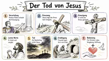 Vorschau - Arbeitsblätter - Arbeitsblätter zum Thema "Der Tod von Jesus" + Lösung & MP3 + Mindmap + Infografik - Seite 1