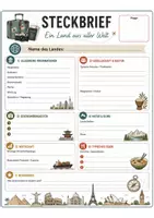 Vorschau - Arbeitsblätter - Steckbrief: Länder aus aller Welt (in verschiedenen Designs) - Seite 2