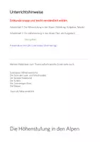 Vorschau - Arbeitsblätter - Die Höhenstufung Alpen - Material und Unterricht - Seite 1