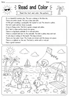 Vorschau - Arbeitsblätter - Read and Color - Summer (Arbeitsblätter) - Seite 2