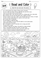 Vorschau - Arbeitsblätter - Read and Color - Summer (Arbeitsblätter) - Seite 3