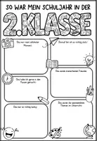 Vorschau - Arbeitsblätter - Rückblick Schuljahresende Reflexion Klasse 2 - Seite 1