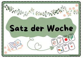 Vorschau - Poster - Satz der Woche - mit Wortarten nach Montessori - Seite 1