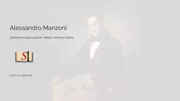 anteprima - Presentazioni / Lavagne - Alessandro Manzoni: Vita, Poetica e Opere - Pagina di copertina
