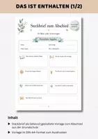 Vorschau - Arbeitsblätter - Steckbrief Abschluss Grundschule | Abschied Klasse 4 | Erinnerung Grundschulzeit - Seite 1